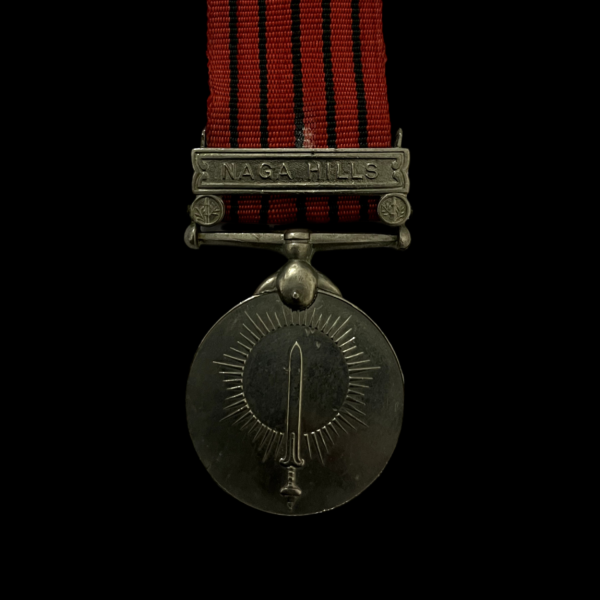 RARE  GENERAL SERVICE MEDAL WITH CLAPS NAGA HILLS  NAMED