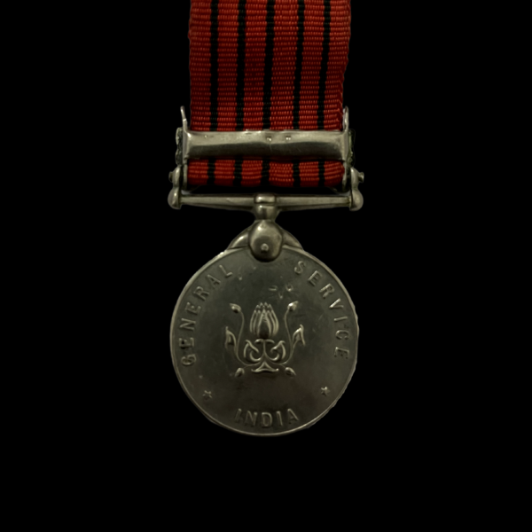 RARE  GENERAL SERVICE MEDAL WITH CLAPS NAGA HILLS  NAMED - Image 3