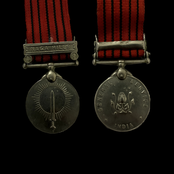 RARE  GENERAL SERVICE MEDAL WITH CLAPS NAGA HILLS  NAMED - Image 4