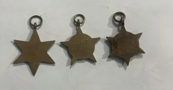 GROUP 8  GROUP OF 3 STARS , 1939-45 Star , Paschimi star , OP VIJAY STAR - Image 2