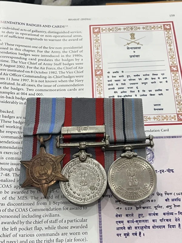 GROUP OF 3 UNAMED OP VIJAY STAR , OP VIJAY MEDAL , SPECIAL SERVICE SURAKSHA - Image 3