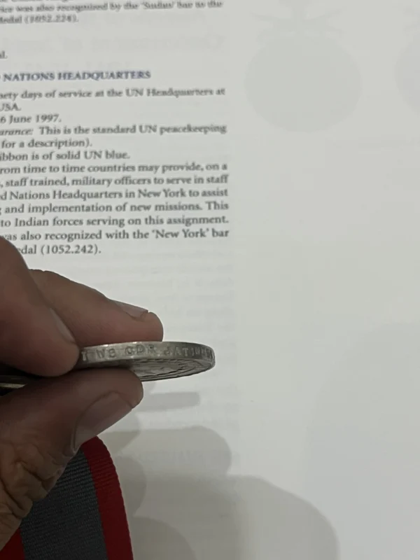 Rare and Original  SPECIAL SERVICE MEDAL SURAKSHA named to WING COMMANDER IN IAF - Image 2